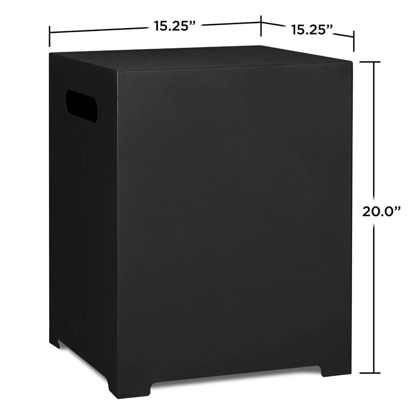 Highlands Black Metal Outdoor Natural Gas and Propane Tank Cover