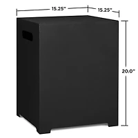 Highlands Black Metal Outdoor Natural Gas and Propane Tank Cover