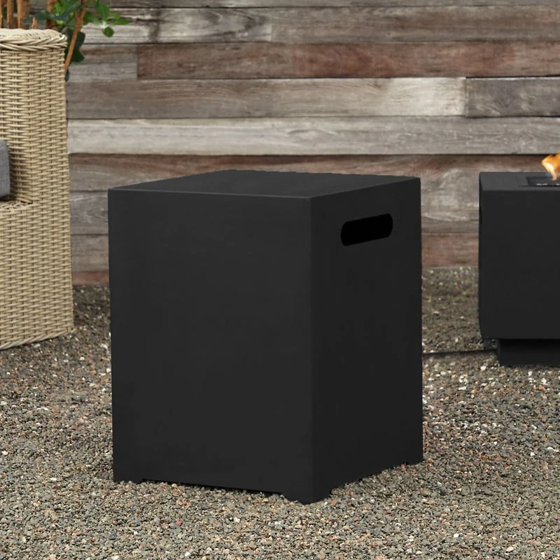 Highlands Black Metal Outdoor Natural Gas and Propane Tank Cover