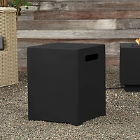 Highlands Black Metal Outdoor Natural Gas and Propane Tank Cover