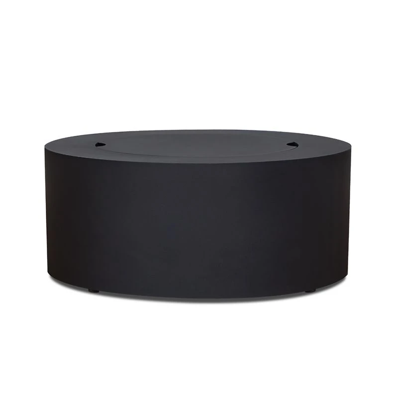 Highlands Black Metal Round Outdoor Natural Gas and Propane Fire Pit Table