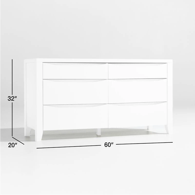 Hilde White Wood Dresser