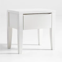 Hilde White Wood Nightstand