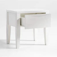 Hilde White Wood Nightstand