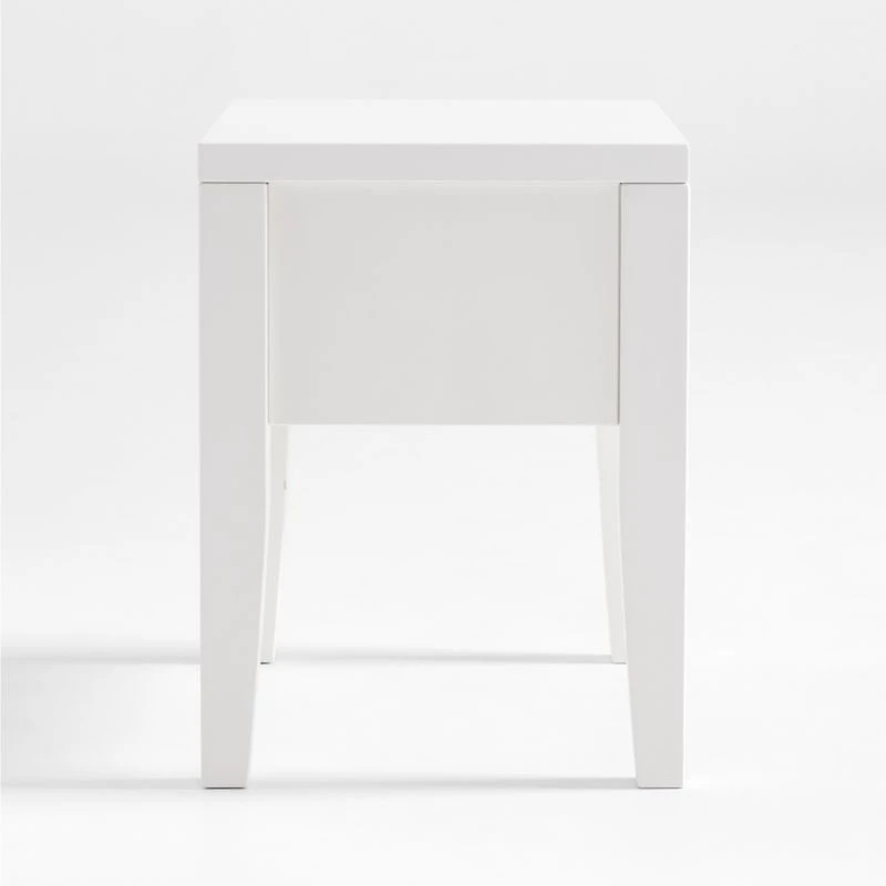 Hilde White Wood Nightstand