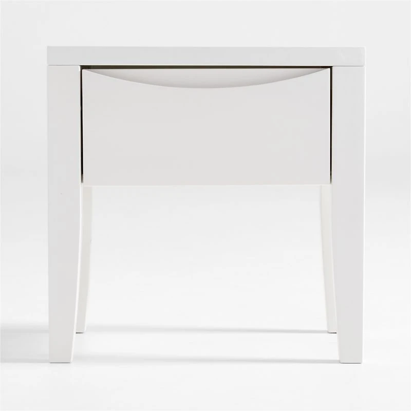 Hilde White Wood Nightstand
