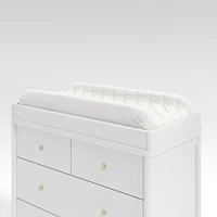 White Wood Baby Changing Table Topper