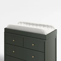 Olive Green Wood Baby Changing Table Topper