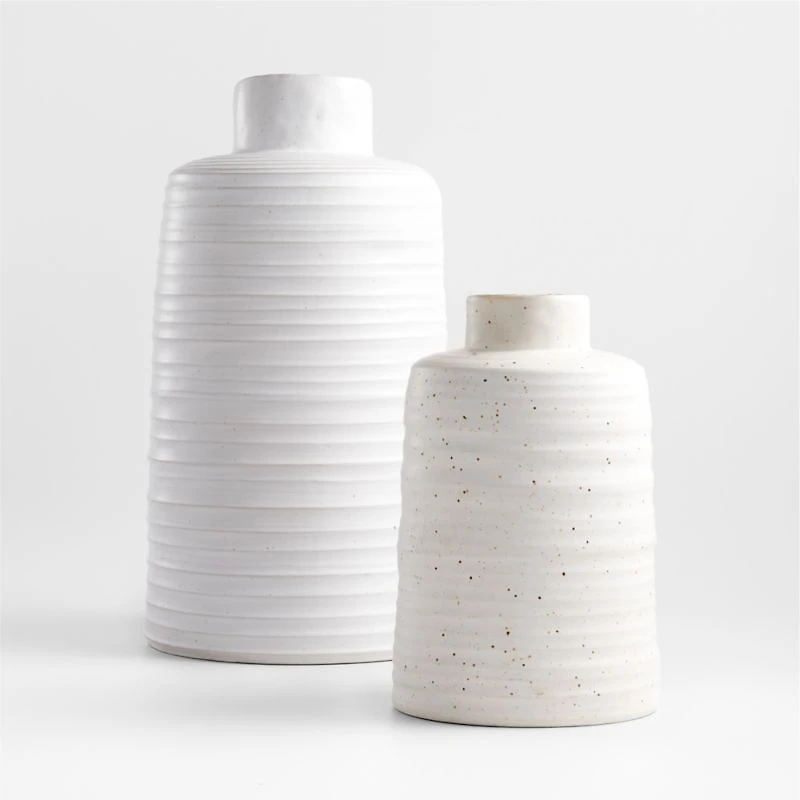 Holden Speckled White Vase 11.5"