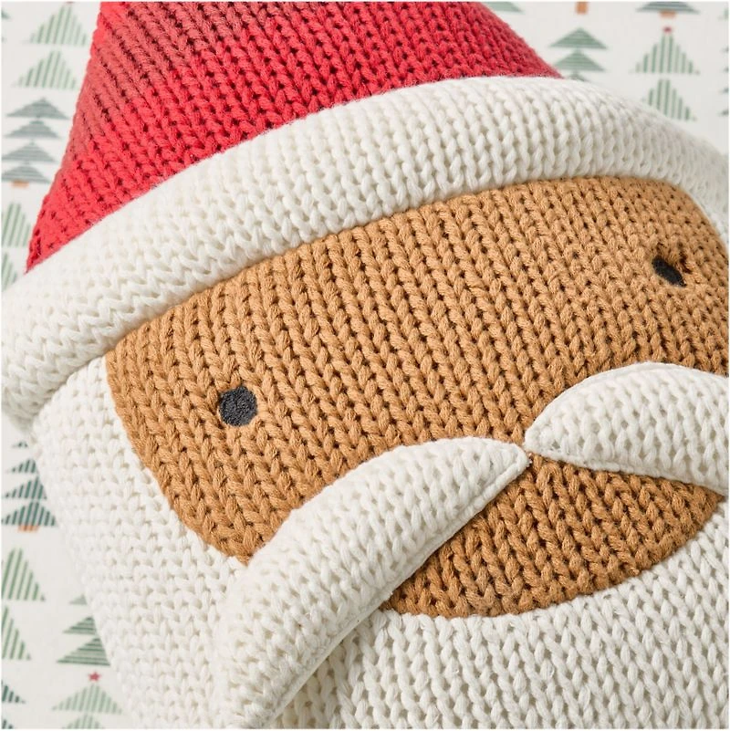Santa Knit Kids Christmas Throw Pillow