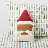 Santa Knit Kids Christmas Throw Pillow