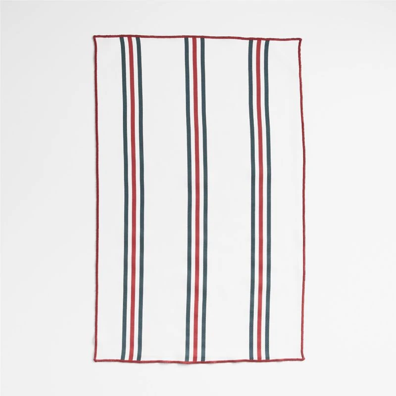 Holiday Stripe and Plaid Organic Cotton Dish Towels, Set of 2