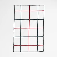 Holiday Stripe and Plaid Organic Cotton Dish Towels, Set of 2