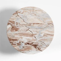 Homage Marble and White Oak Wood 44" Round Coffee Table