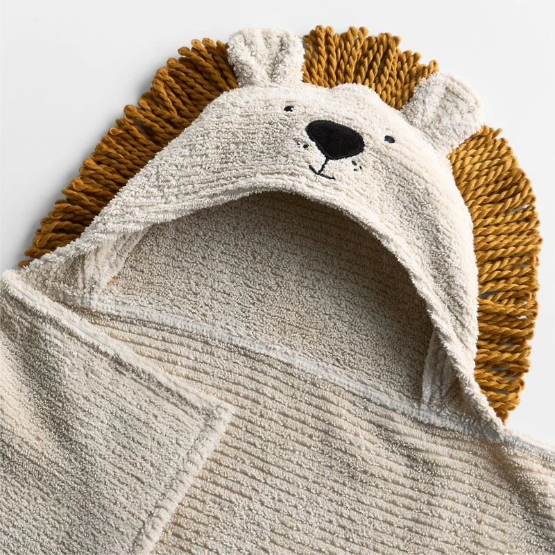 Lion Organic Cotton Hooded Baby Towel