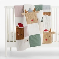 Supercozy Merry Moments Christmas Organic Flannel Baby Crib Fitted Sheet