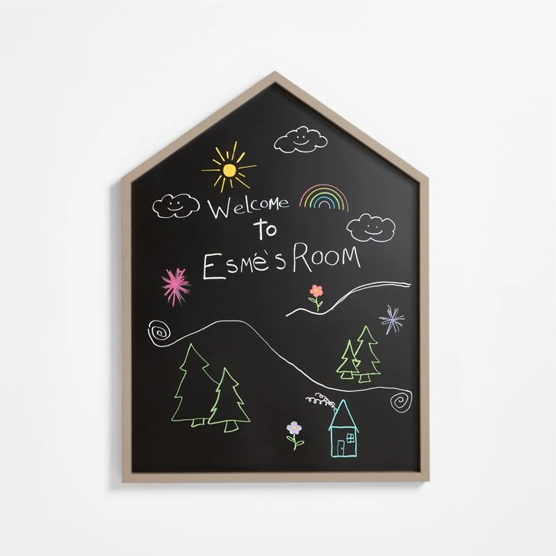 House Shape Wall Mounted Kids Chalkboard
