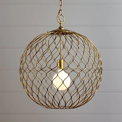 Hoyne 21.5" Brass Pendant Light