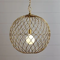 Hoyne 21.5" Brass Pendant Light