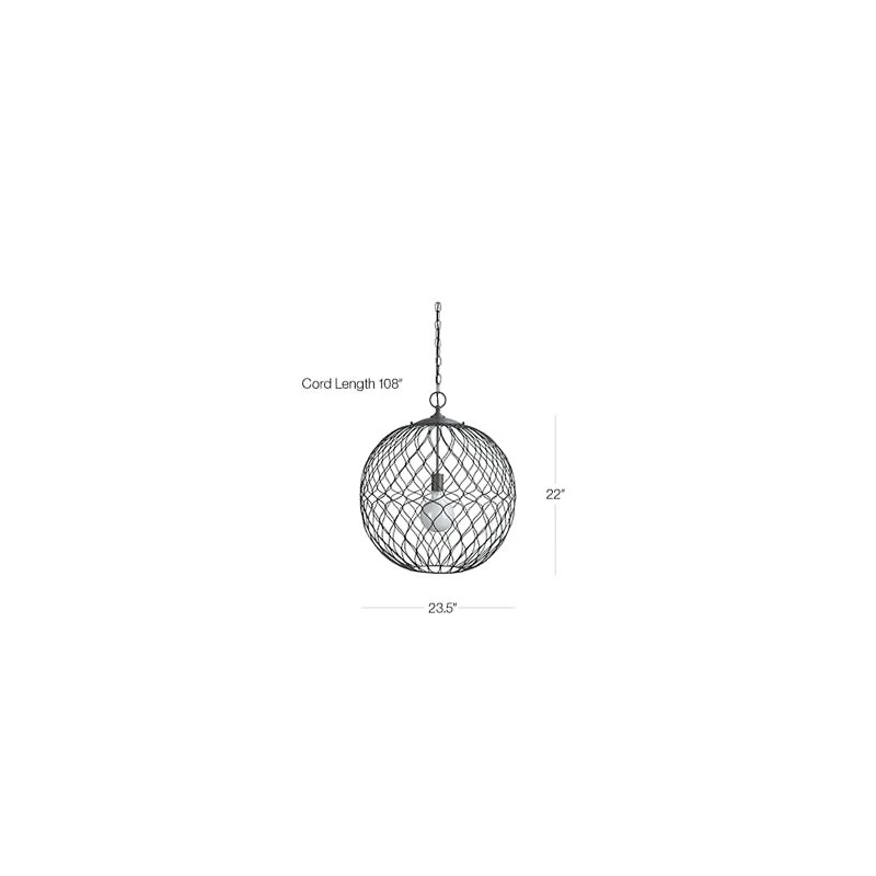Hoyne 21.5" Iron Pendant Light