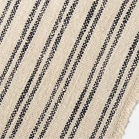 Hudson 120" Midnight Navy and Natural Stripe Table Runner