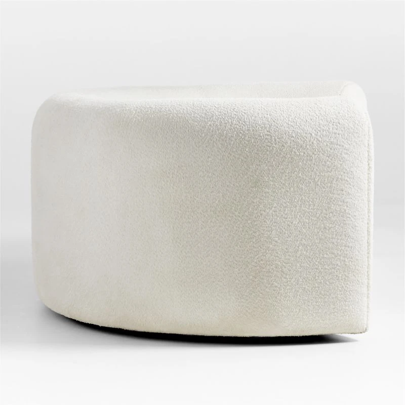 Hugger Curved Boucle Sofa by Leanne Ford