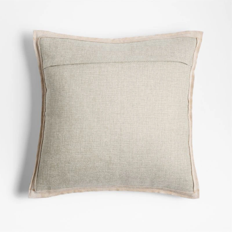 Hyde Woven Suede 20"x20" Cream Throw Pillow Cover