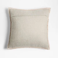 Hyde Woven Suede 20"x20" Cream Throw Pillow Cover