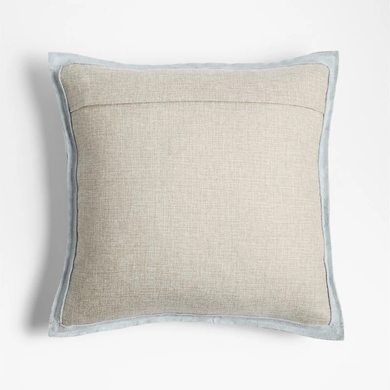 Hyde Woven Suede 20"x20" Light Grey Throw Pillow Cover