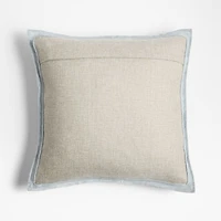 Hyde Woven Suede 20"x20" Light Grey Throw Pillow Cover