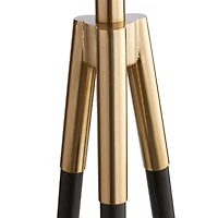 Hyde Brass and Bronze Metal Tripod Floor Lamp 61.5"