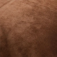 Hyde Pieced Suede 23"x23" Brown Throw Pillow Cover