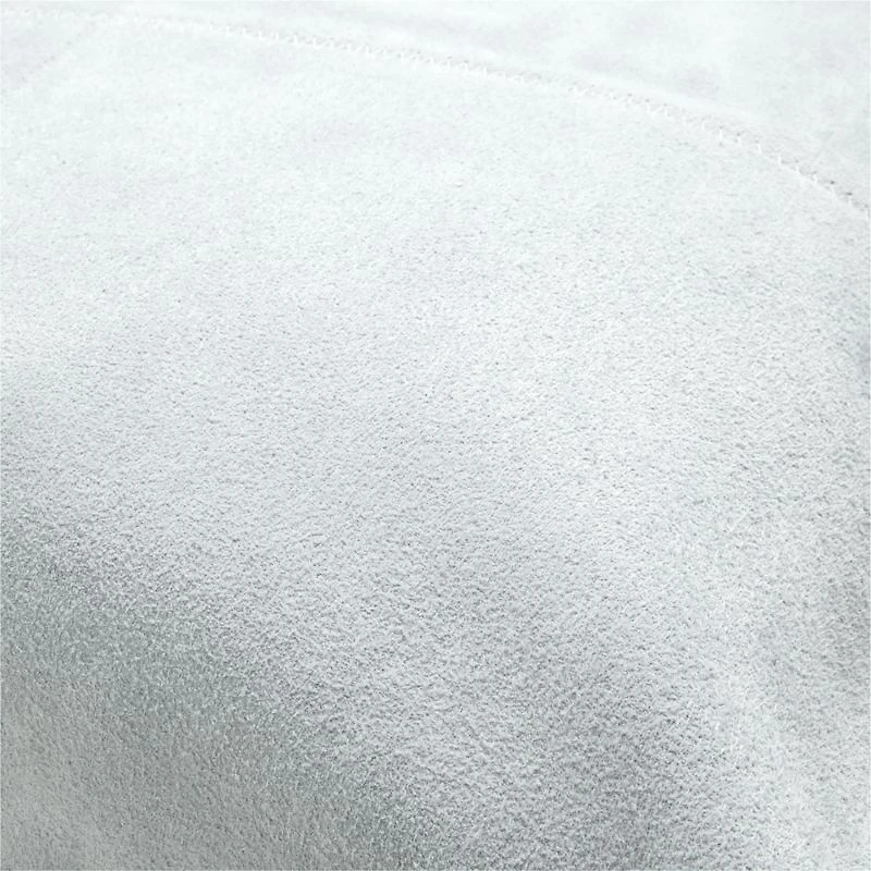 Hyde Pieced Suede 23"x23" Light Grey Throw Pillow Cover