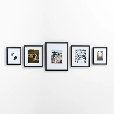 Icon Wood 5-Piece Black Gallery Wall Frame Set