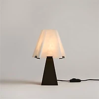 Idealist Metal Mini Table Lamp with Alabaster Shade 15"