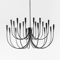 Iiona Large Black Candelabra Chandelier Light 35"