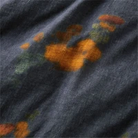 Aire Natural EUROPEAN FLAX ™-Certified Linen Impressionist Floral Midnight Navy Full/Queen Duvet Cover