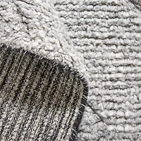 Innsbruck Wool Handwoven Charcoal Grey Area Rug 6'x9'