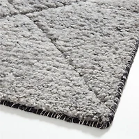 Innsbruck Wool Handwoven Charcoal Grey Area Rug 6'x9'