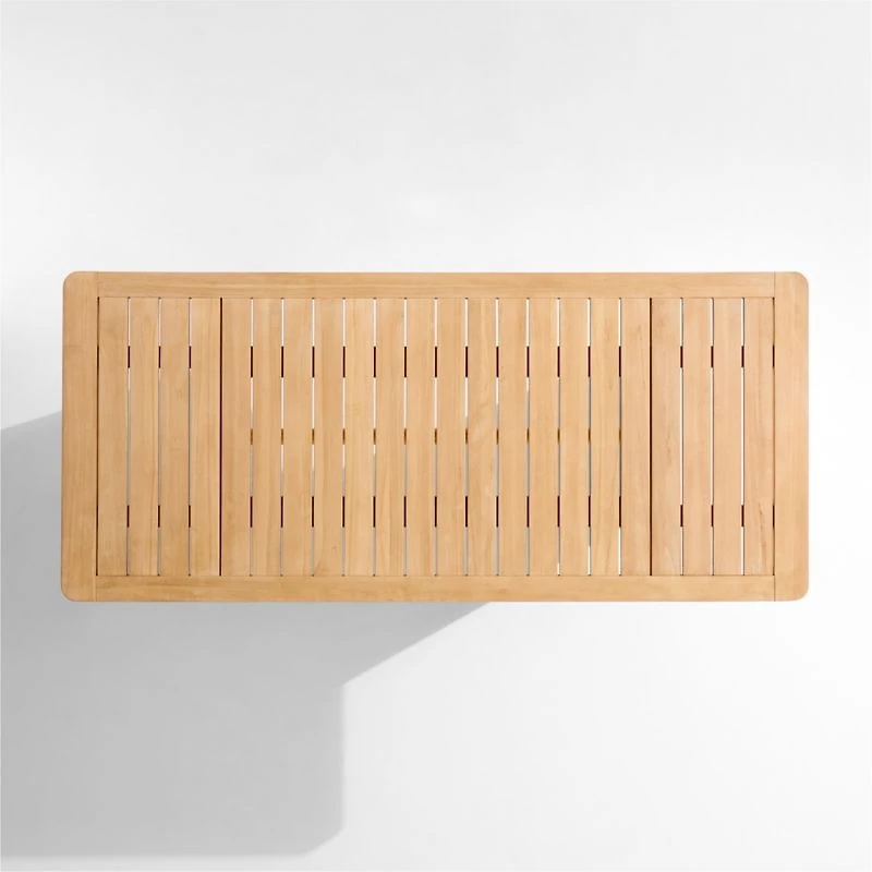 Ipanema 86" Teak Wood and Resin Outdoor Dining Table