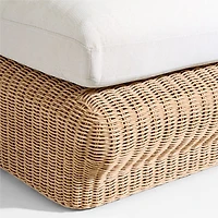 Ipanema 94" Wicker Double-Chaise Outdoor Daybed with Cushions