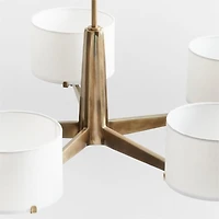Isla Brushed Brass Metal Chandelier Light 33.5"