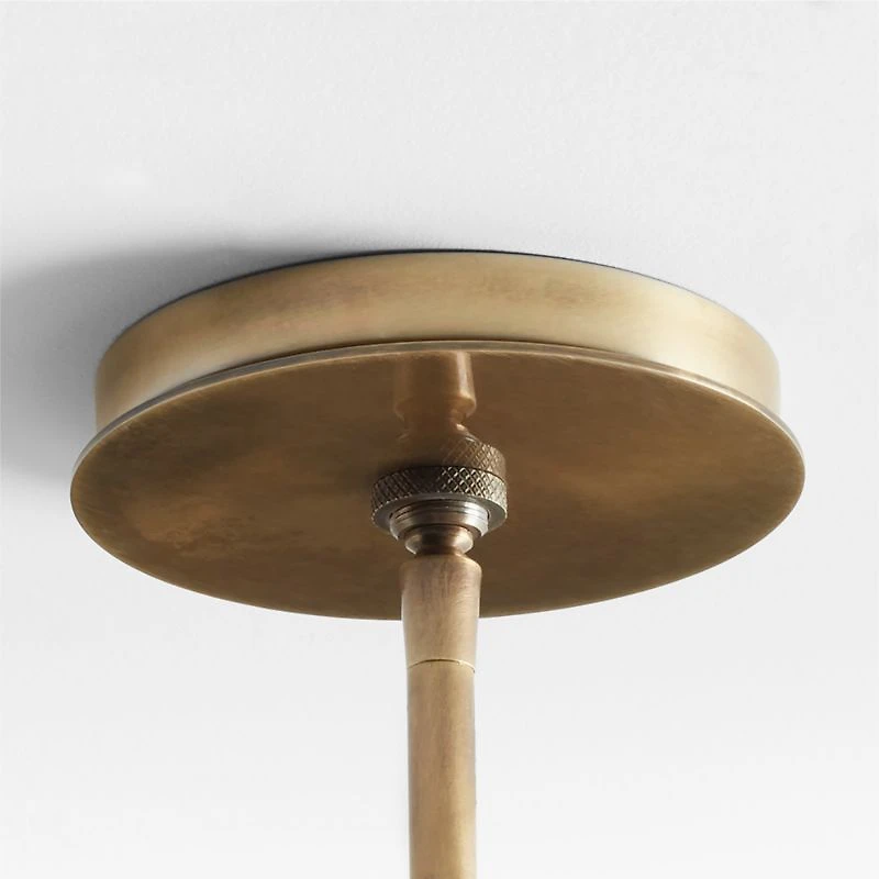 Isla Brushed Brass Metal Chandelier Light 33.5"
