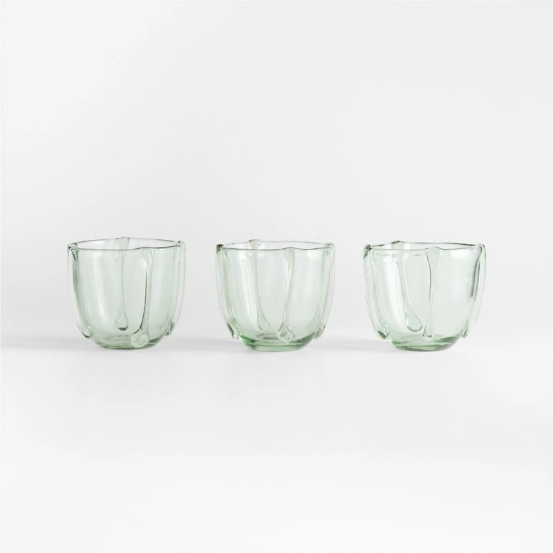 Isla Smoke Green Recycled Glass Hurricane Candle Holder
