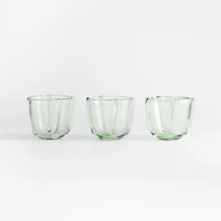 Isla Smoke Green Recycled Glass Hurricane Candle Holder