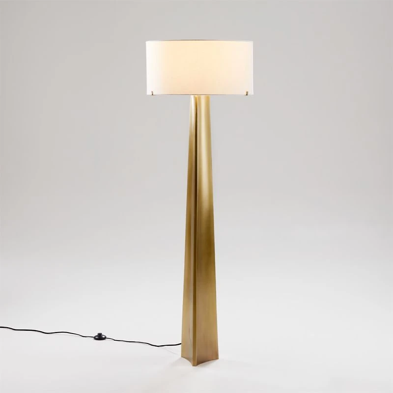 Isla Brass Triangle Mini Table Lamp 13"