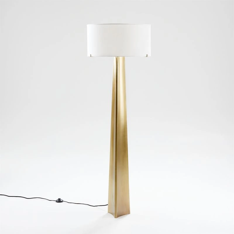 Isla Brass Triangle Mini Table Lamp 13"