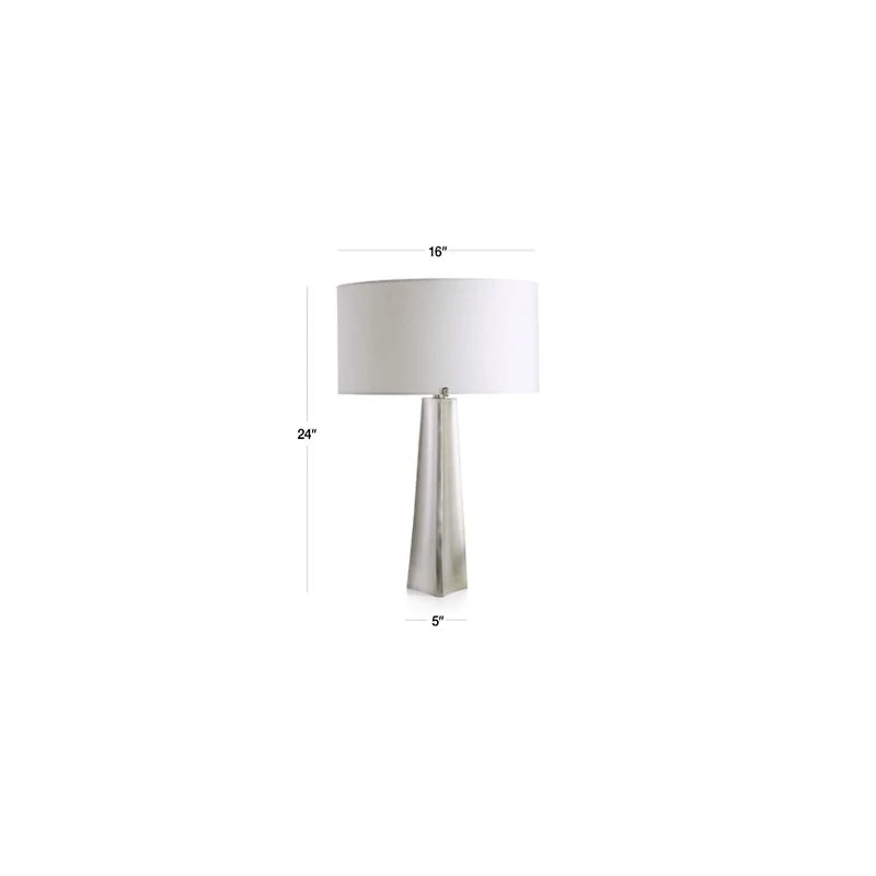 Isla Pewter Triangle Table Lamp, Set of 2