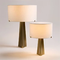 Isla Brass Triangle Mini Table Lamp 13"
