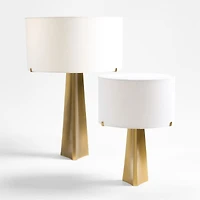 Isla Brass Triangle Mini Table Lamp 13"